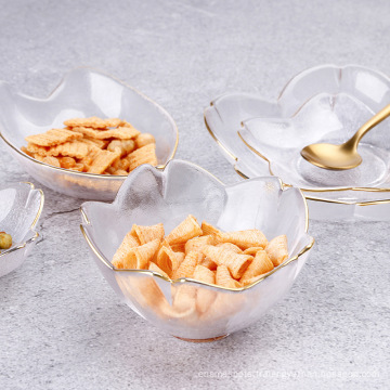 Bol en verre élégant bol de fruits en verre en cristal mat